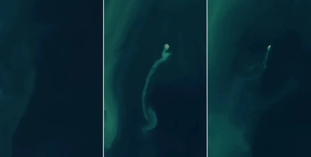 Чигилдениздің «елес» аралы / © NASA Earth Observatory