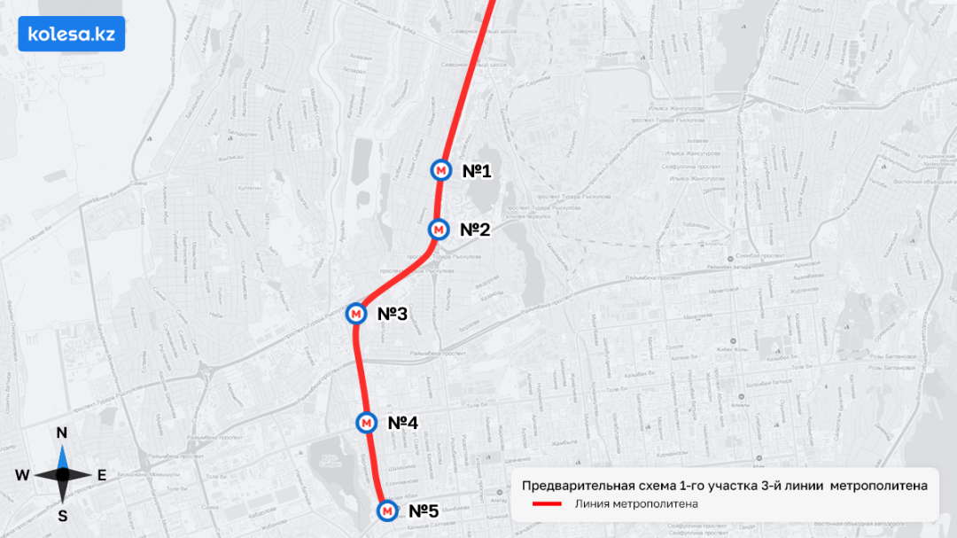 В Алматы построят третью линию метро