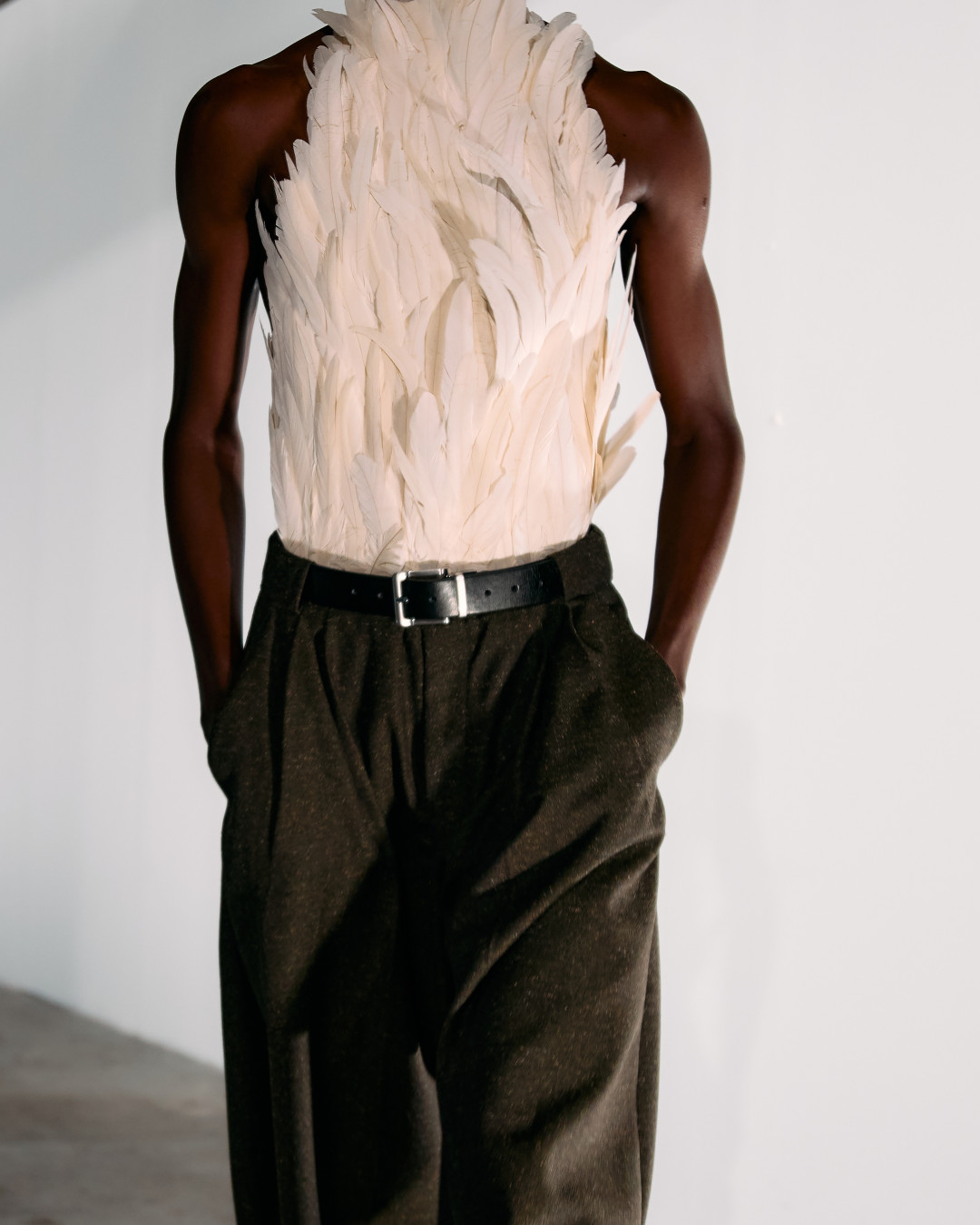 model-walking-runway-at-paris-fashion-week-menswear-show-image