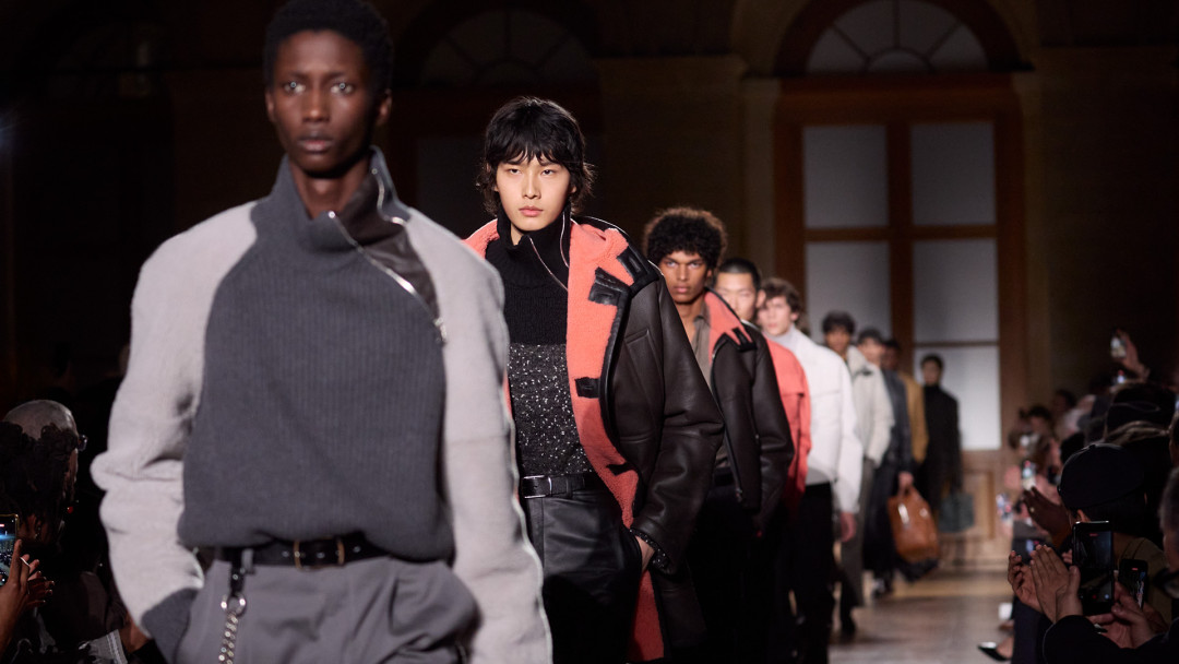 hermes-menswear-runway-show-models-walking-in-line-fashion-week-image