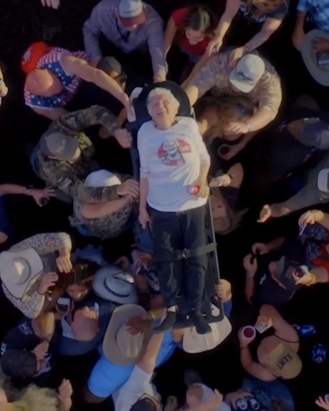 99-year-old-grandmother-crowd-surfing-at-country-concert-image
