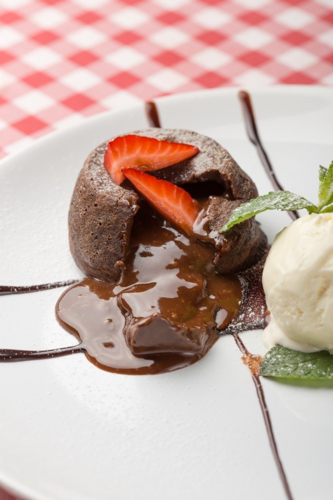 шоколадный фондан