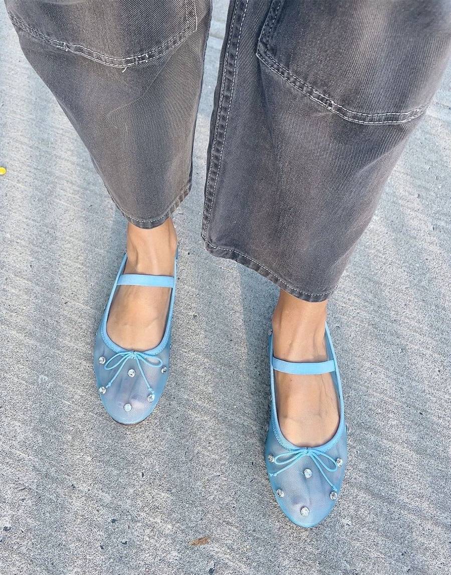 балетки прозрачные сетчатые купить