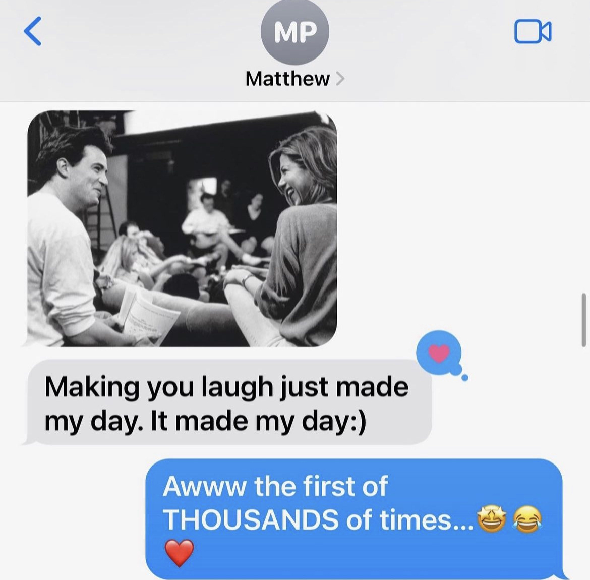 Дженнифер Энистон диалог Мэттью Перри