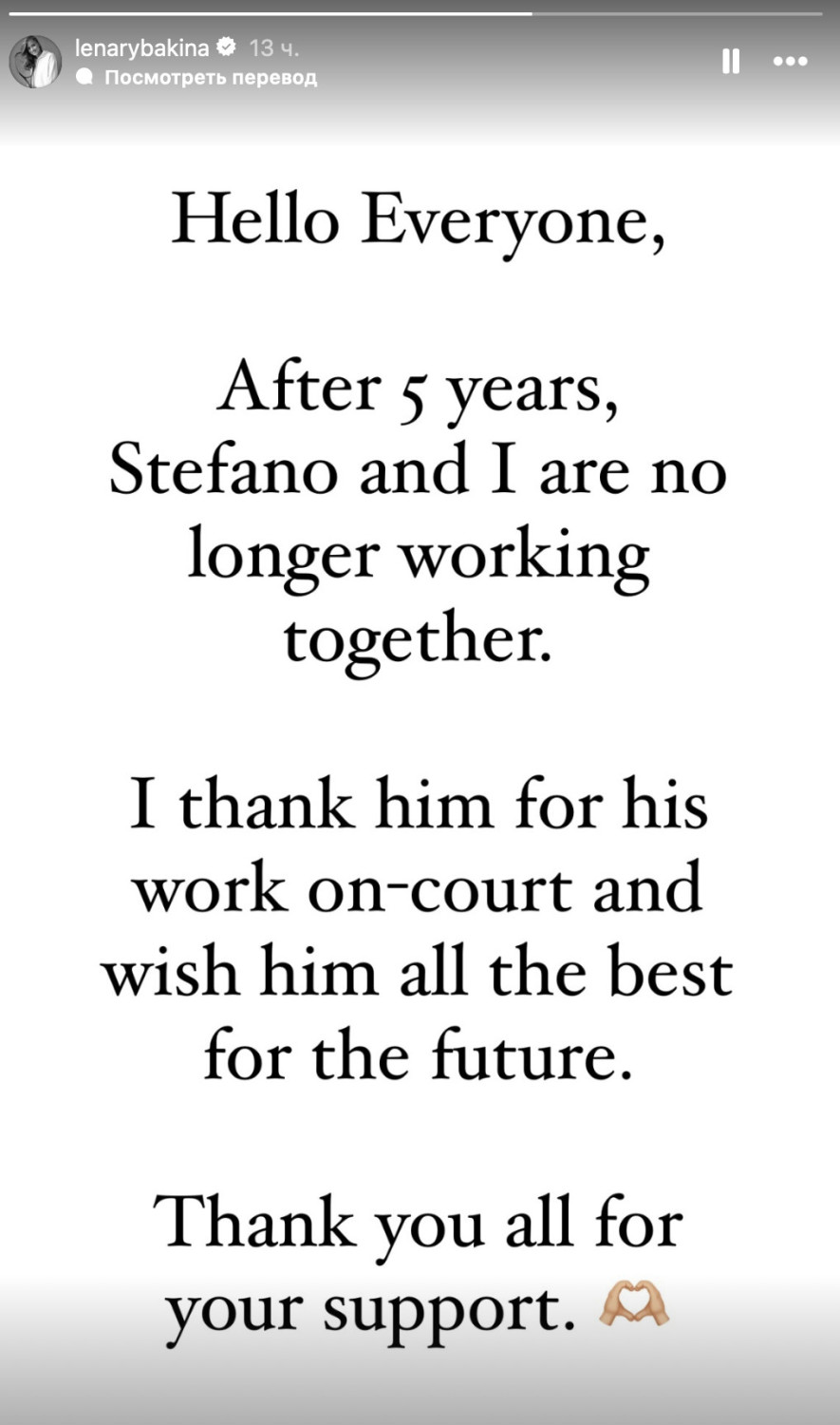 Елена Рыбакина Стефано Вуков