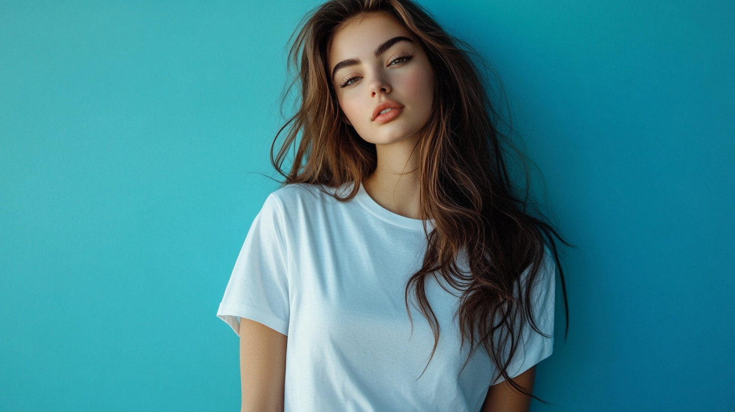 Белая футболка и рубашка Белая футболка и рубашка