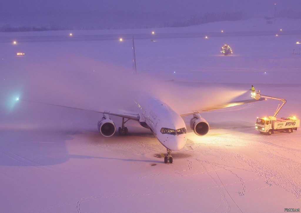 самолет в снегу