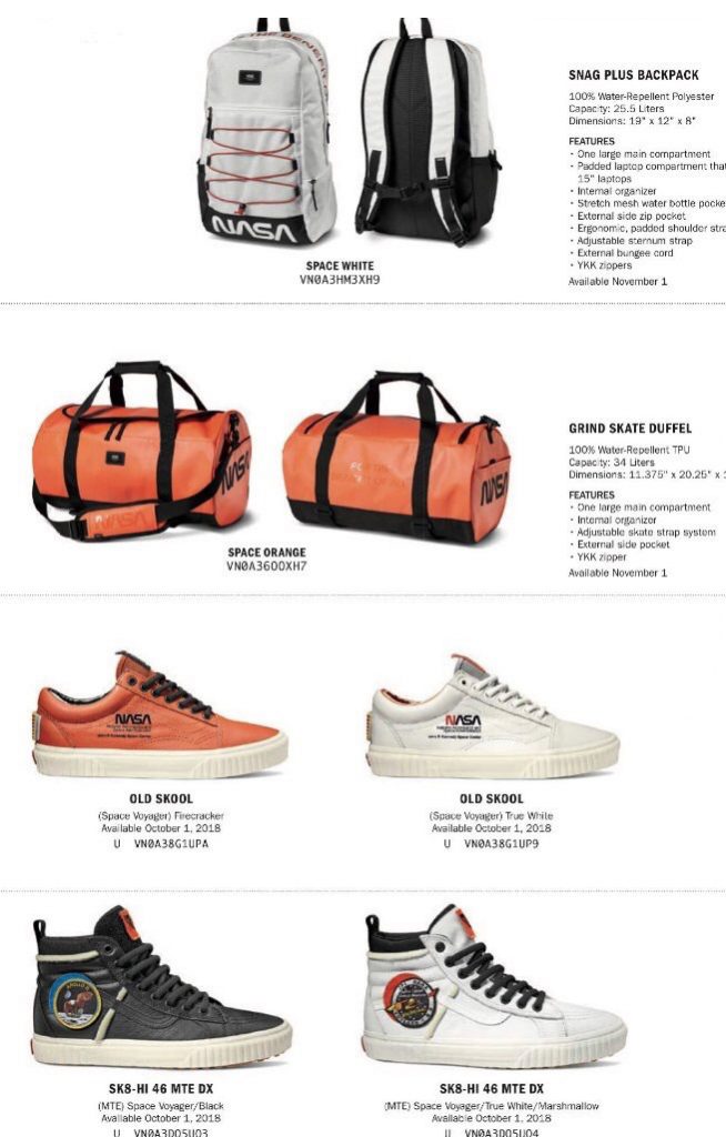 NASA Vans коллекция