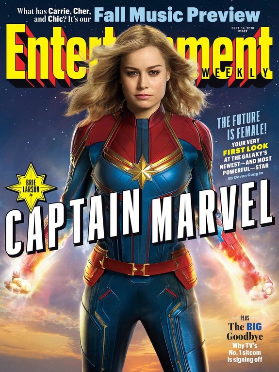 Капитан Марвел Бри Ларсон Кэрол Дэнверс Marvel Entertainment Weekly 