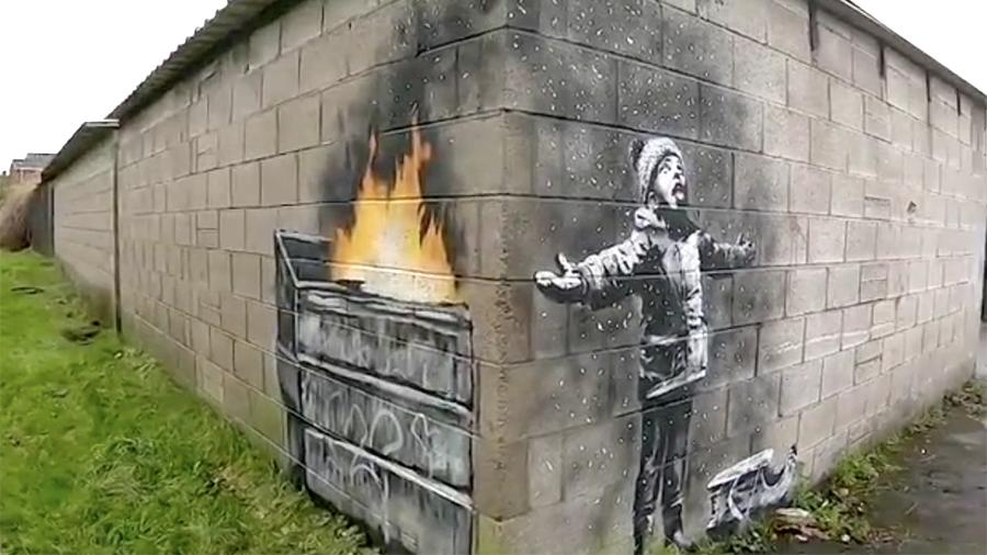 Бэнкси Уэльс граффити