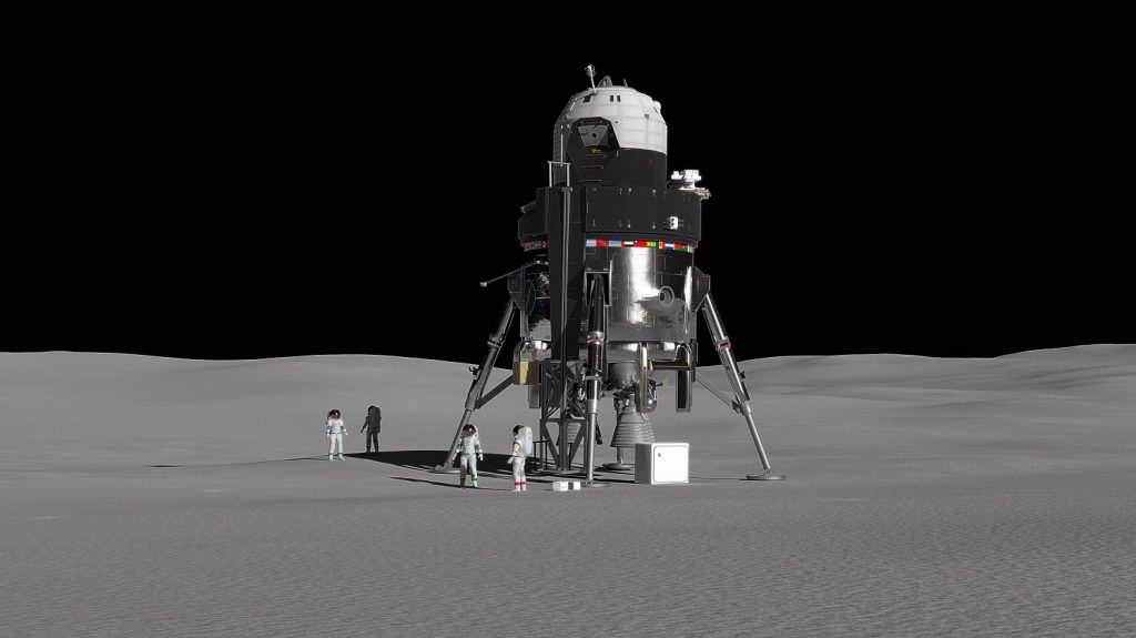 NASA 2028 Луна высадка космос исследование доставить на Луну