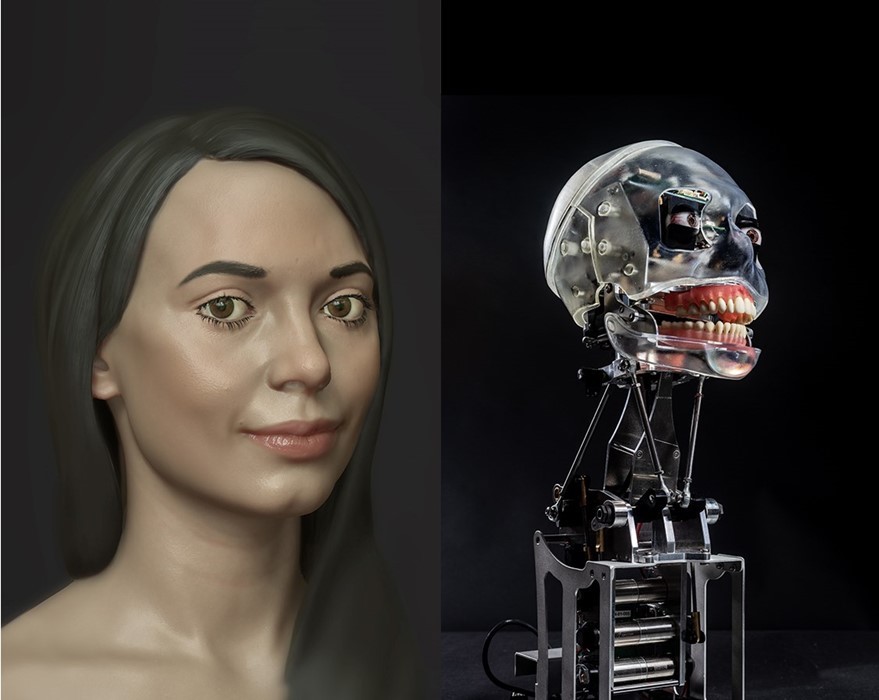 Ai-Da художница-робот Оксфорд выставка искусство