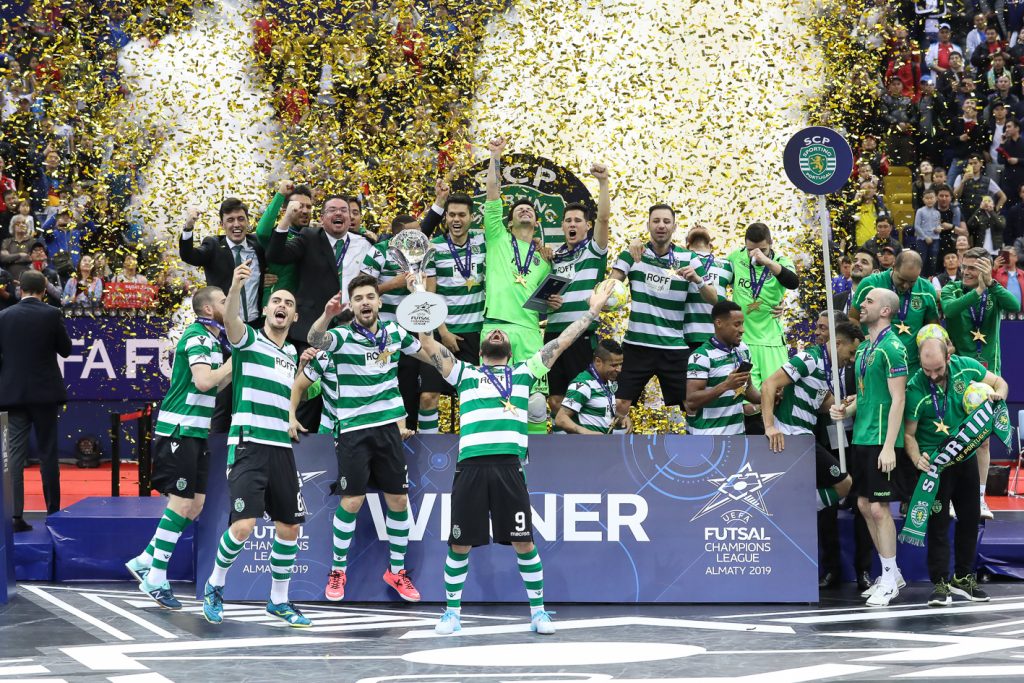 Кайрат Спортинг футзал Казахстан лига чемпионов спорт матч