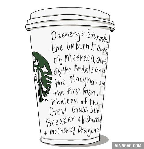 Игра Престолов стаканчик Starbuck киноляп