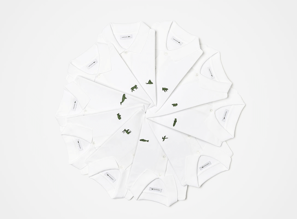 одежда коллекция поло вымирающие виды животных природа кризис Lacoste