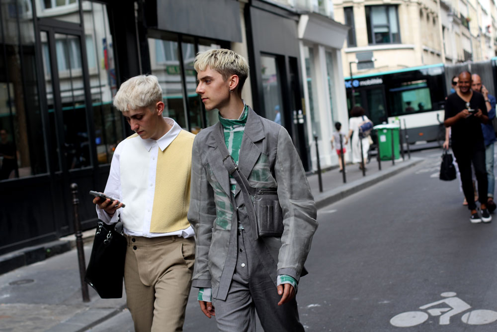 Недели мужской моды Париж Streetstyle одежда 