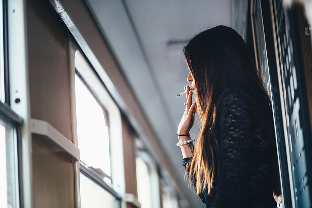 курение в поезде