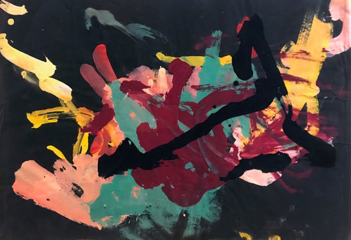 картины нарисованные шимпанзе продают